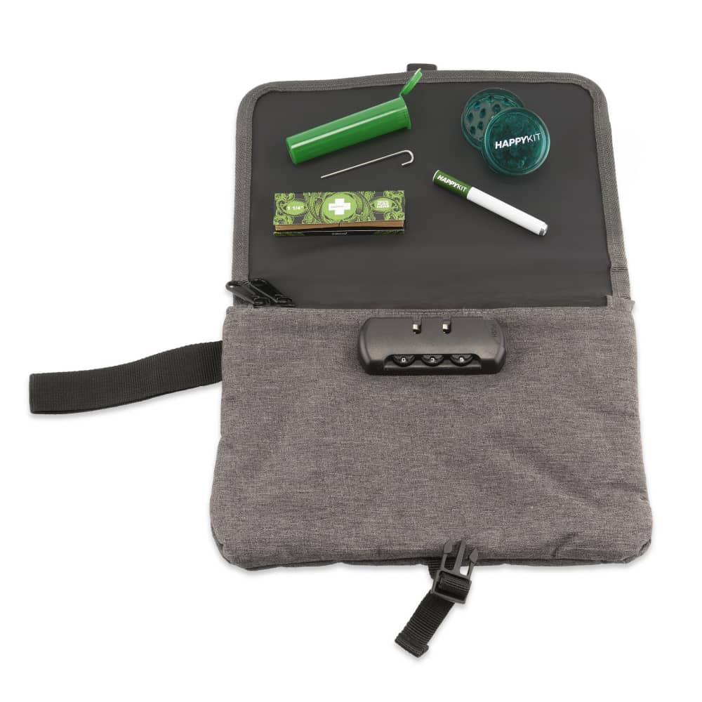 Happy Kit - Happy Pouch open view with accessories, portable and discreet design