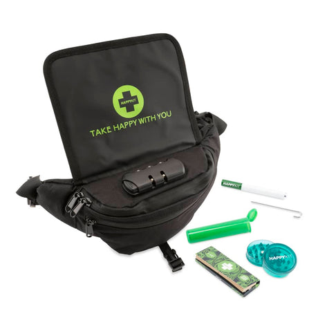 Happy Kit Happy Pack flower set with portable case, pipe, grinder, and accessories