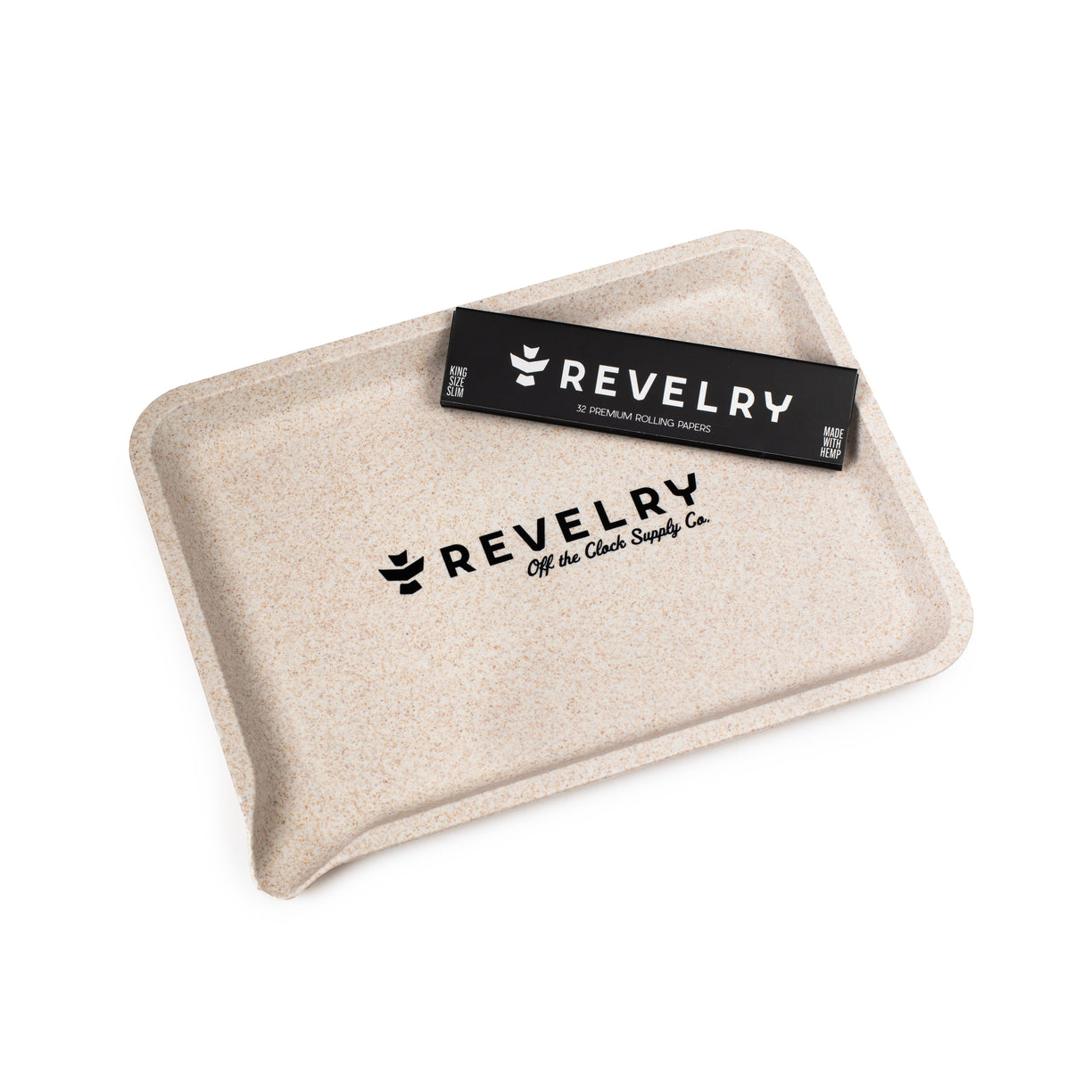 Revelry Supply The Rolling Kit - Smell Proof Beige Tray - Top View