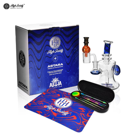 High Society Astara Daily Driver Bundle with Glass Bong, Case, and Accessories
