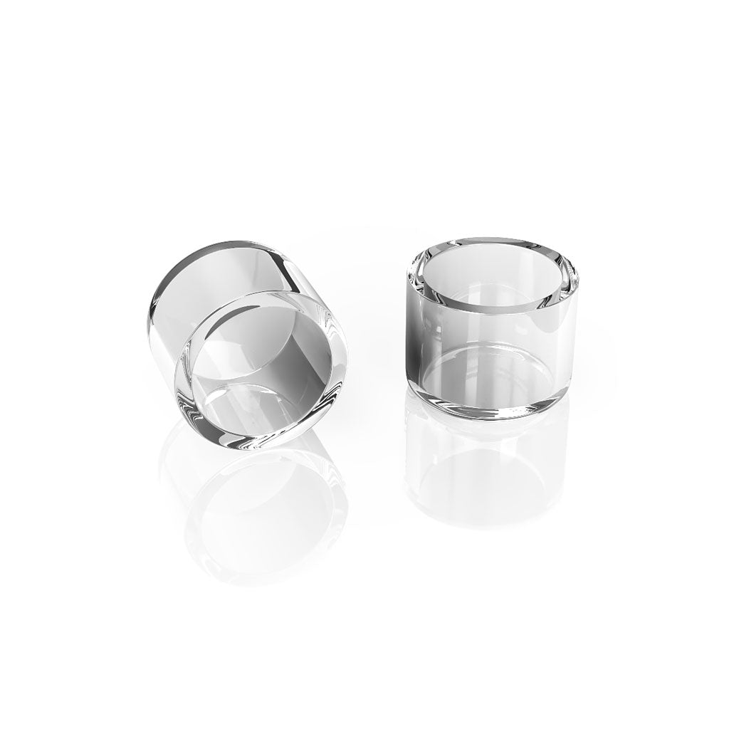 Honeybee Herb Honey Cups clear quartz dishes for dab rigs, 2 pack, front angle view on white background