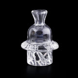 Honey Hive Carb Cap by Honeybee Herb in clear borosilicate glass, front view on black background