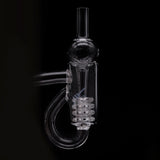 Honeybee Herb Quartz Banger Recycler for Dab Rigs, 90 Degree Joint - Clear, Side View