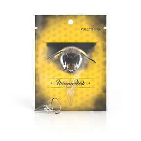 Honeybee Herb Quartz Funnel - Small and Large Variants on Branded Background
