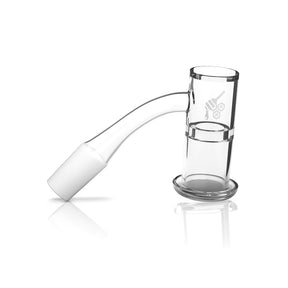 Honeybee Herb Honeysuckle XL Quartz Banger at 45° angle, clear, for dab rigs - 10mm Male