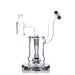 HydroBarrel Mini Rig by The Stash Shack, 5" Compact Borosilicate Glass Dab Rig with Showerhead Percolator, Front View