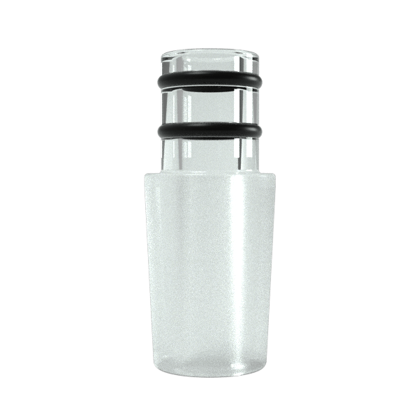 G Pen Hyer 18mm Male Glass Adapter for Vaporizers, Front View on Seamless White Background