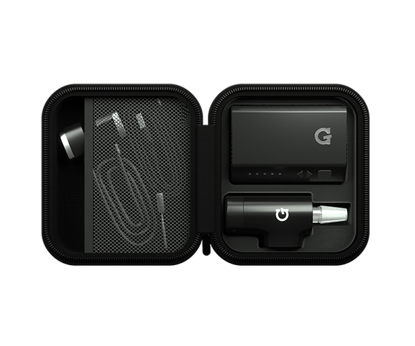 G Pen Hyer Vaporizer kit open view showing USB cable and portable design, ideal for on-the-go use