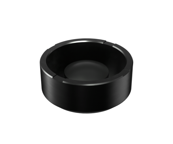 G Pen Hyer Dry Herb Tank Cap, sleek black design, top angle view on seamless background