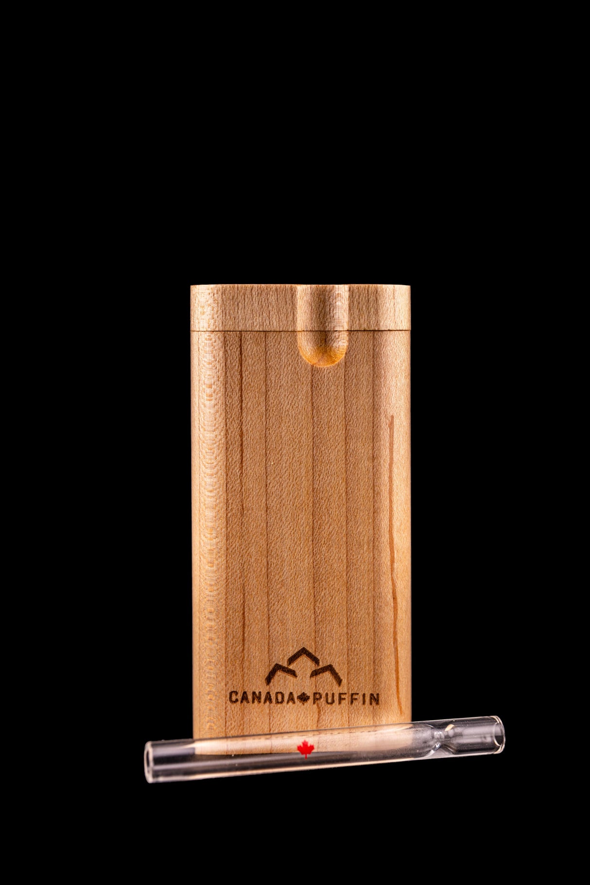 Canada Puffin Banff Dugout and One Hitter set, front view on a black background
