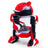 PILOT DIARY Silicone Bubbler Robot in Red & Black - Front View on White Background