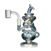 MJ Arsenal Infinity Mini Dab Rig in Iridescent with Banger Hanger, Front View on White Background