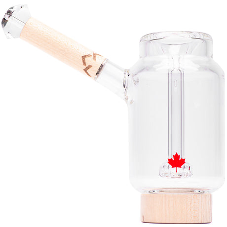 Canada Puffin Arctic Bubbler with Maple Leaf Emblem, Side View on White Background
