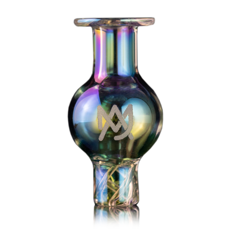 MJ Arsenal Iridescent Spinner Carb Cap for Dab Rigs - Front View on White Background