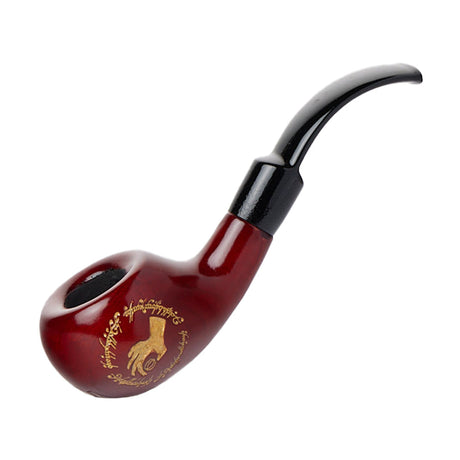 Shire Pipes Engraved Cherry Wood Hand Pipe 'My Precious' - LOTR Collector's Side View