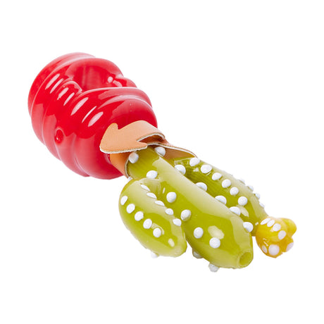 Cheech Glass 'The Only Cactus' Hand Pipe in Red - Unique Cactus Design with Deep Bowl