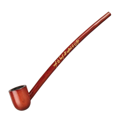 Shire Pipes Engraved Cherry Wood Hand Pipe - Aragorn Variant - Side View