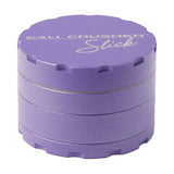 Cali Crusher O.G. Slick Grinder 2.5" in purple, front view on white background