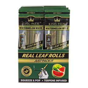 King Palm Watermelon Wave Slim Rolling Cones 2-Pack, Tobacco-Free with Boveda for Freshness
