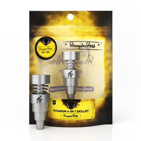 Honeybee Herb Titanium Universal Dab Nail 10-18mm w/ Carb Cap Compatibility