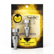 Honeybee Herb Titanium Universal Dab Nail 10-18mm, front view on branded packaging