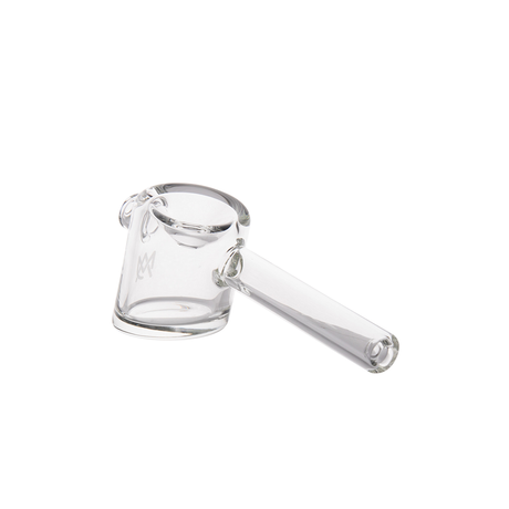 MJ Arsenal Kickstand Hand Pipe - Clear Glass with Ergonomic Design - Side View