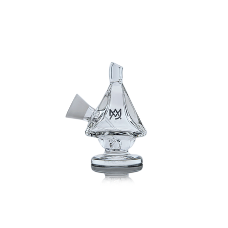 MJ Arsenal King Bubbler, clear borosilicate glass, 45-degree joint, compact design, front view on white background