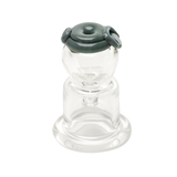 Empire Glassworks Gumball Machine Carb Cap, clear glass, front view on white background