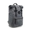 Revelry Supply The Drifter Smell Proof Rolltop Backpack in Striped Dark Grey, Front View