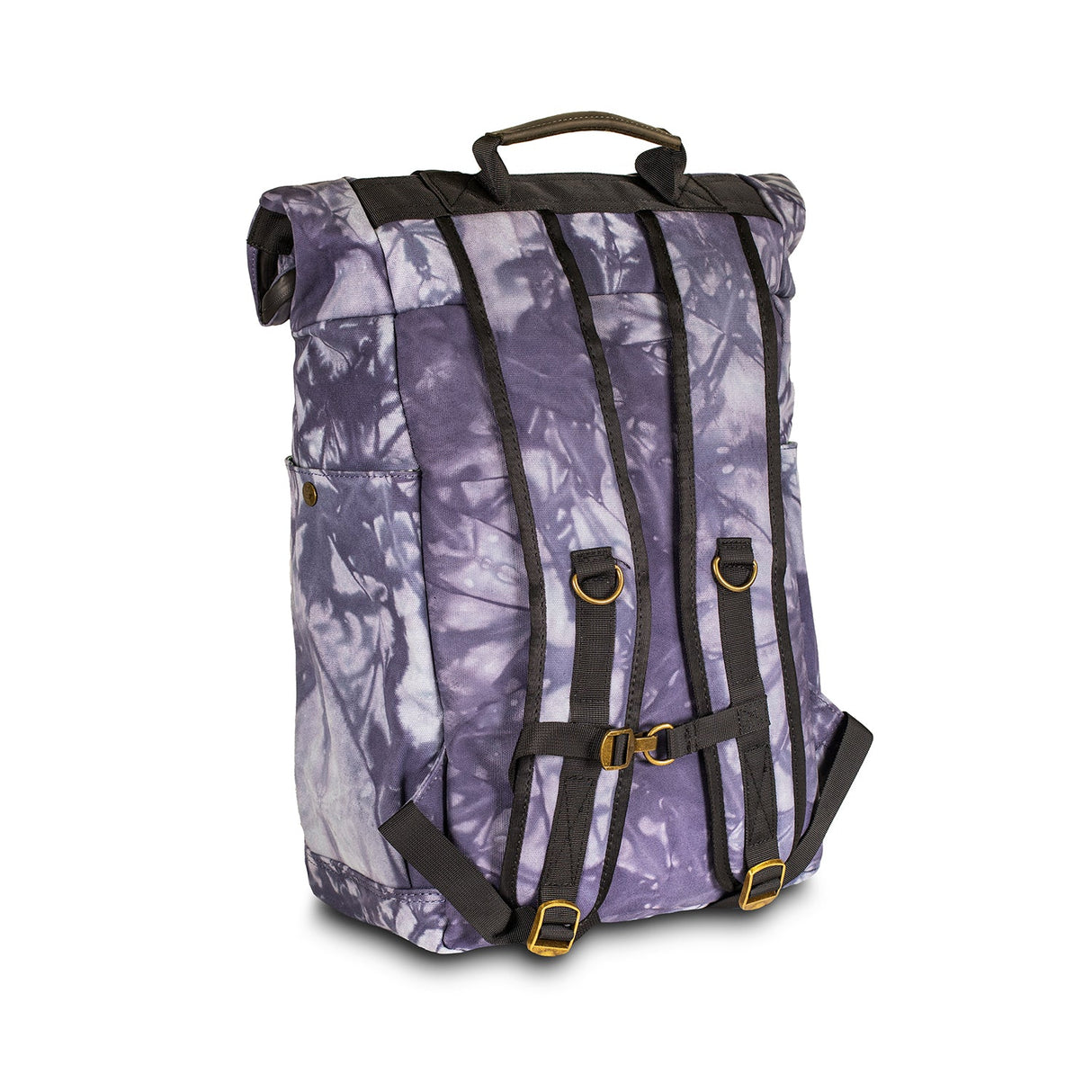 Revelry Supply 'The Drifter' Smell Proof Rolltop Backpack in Purple - Front View