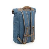 Revelry Supply The Drifter - Smell Proof Rolltop Backpack in Blue - Side View