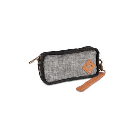 Revelry Supply 'The Gordito' Smell Proof Padded Pouch in Crosshatch Grey with Keychain