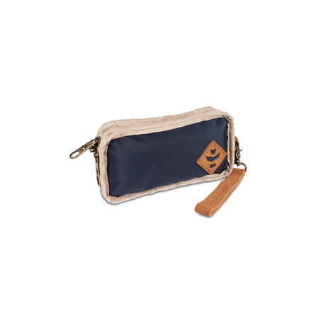 Revelry Supply 'The Gordito' Navy Blue Smell Proof Padded Pouch - Angled Front View