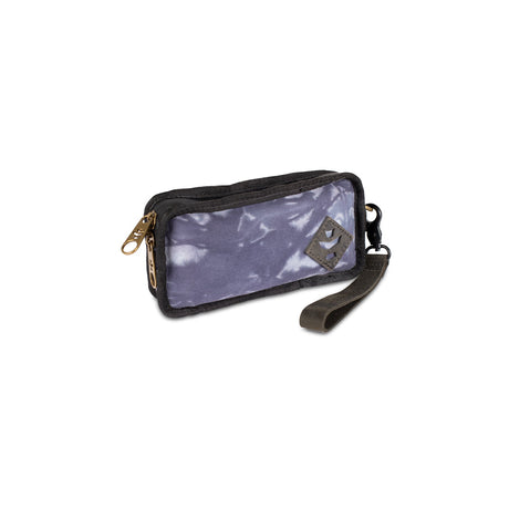 Revelry Supply 'The Gordito' smell-proof padded pouch in Tie Dye variant, angled front view