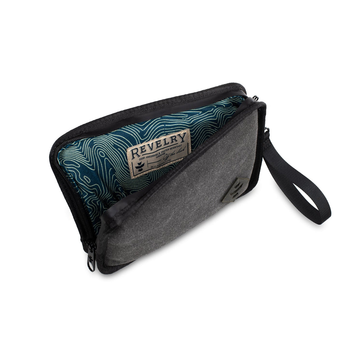 Revelry Supply 'The Gordo' Smell Proof Padded Pouch - Angled View on White