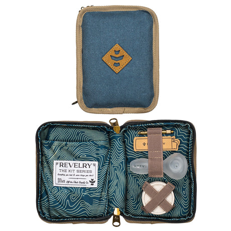 Revelry Supply - The Pipe Kit in Marine - Smell Proof Travel Kit Open View