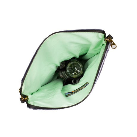Revelry Supply 'The Defender' smell proof padded backpack open view showing interior