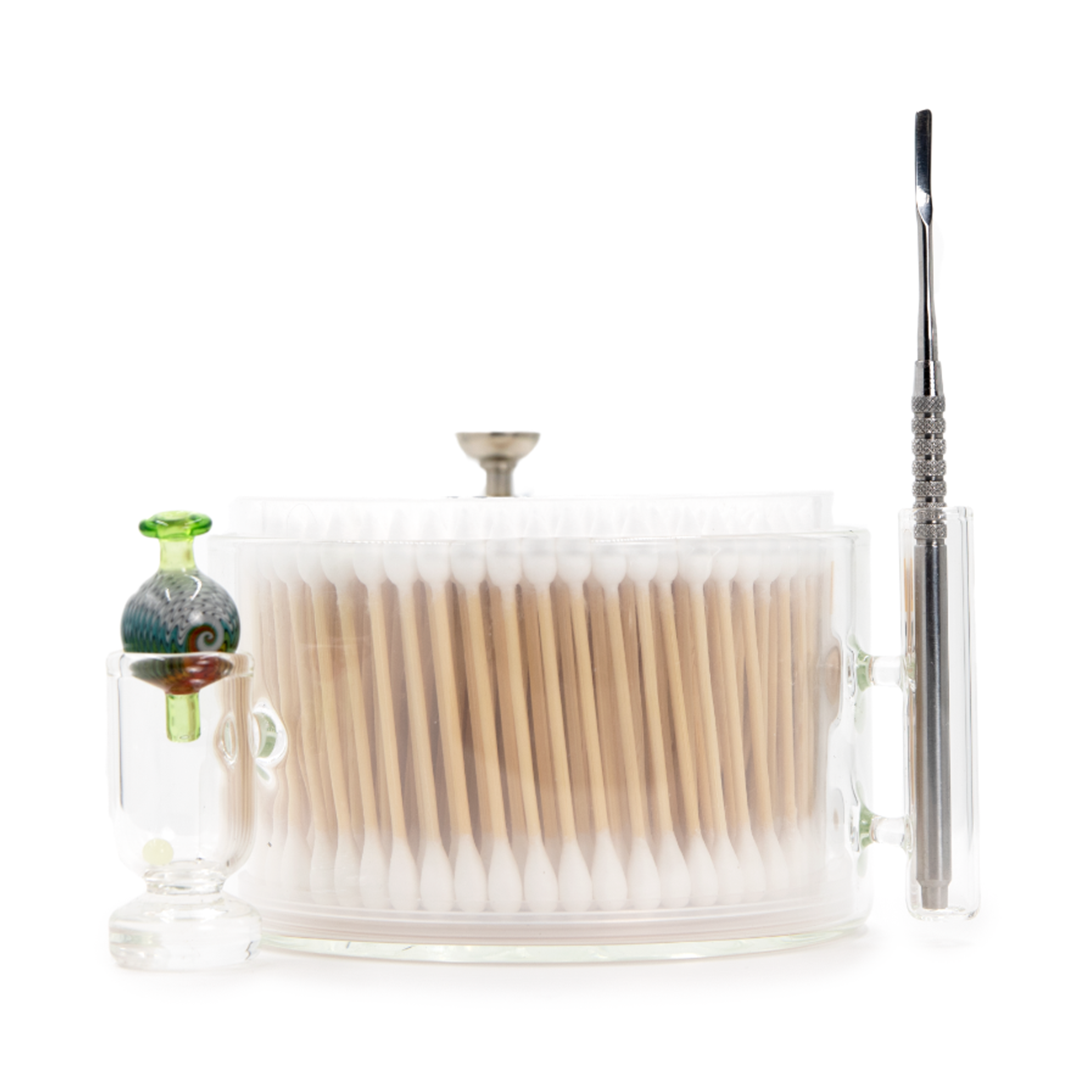 Apex Ancillary Iso Station with Cleaning Brushes and Dab Tool - Front View