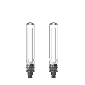 Stündenglass Clear Upstems 2-Pack Small for Bongs, Front View on White Background