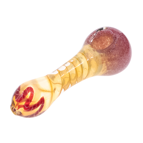 Medusa Customs Prismatic Spoon Hand Pipe with Inside Spiral Design - Angled View