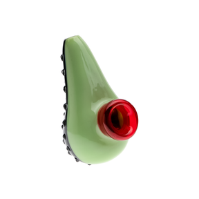Medusa Customs Tropical Spoon Hand Pipe - Avocado Variant - Angled View