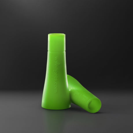 Tic-Toke Filter Tips in Medium Size - Set of 2 in Green, Front View on Dark Background