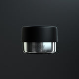 Myster Magnetic Storage Pod in sleek black with a clear compartment, front view on a dark background