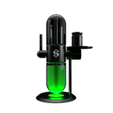 Stündenglass LED UpLight showcasing sleek design with green illuminated base for bongs