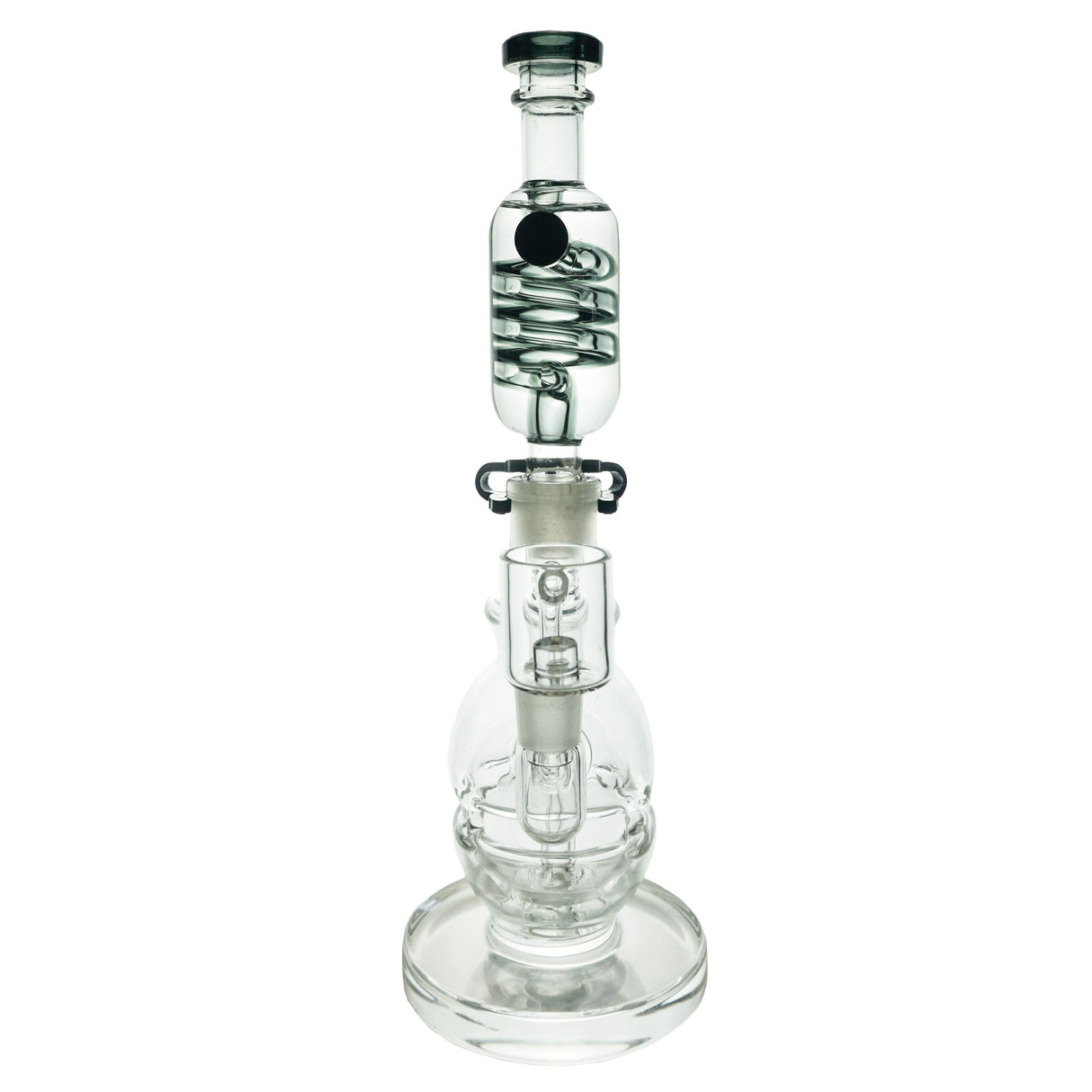 Freeze Pipe Mini Rig with Glycerin Coil and Glass Bowl - Front View