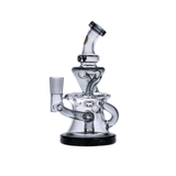 Goody Glass Miss Swiss Mini Dab Rig 4-Piece Kit with intricate design and sturdy base, front view