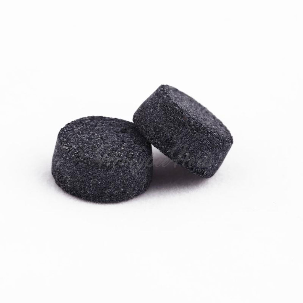 Honeybee Herb 2-Pack Black Moon Rocks for Dab Rigs, Close-Up on White Background