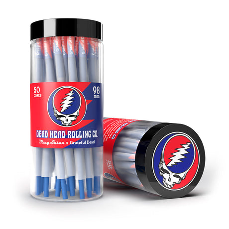 Blazy Susan x Grateful Dead 98mm Pre-Rolled Cones in a Clear Tube - 50 Pack
