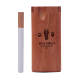 Bearded Distribution Wooden Dugout with Glass One-Hitter, Classic Design, Front View
