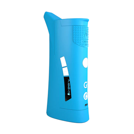 GPEN Roam Vaporizer by Grenco Science in Cookies Blue, front view on seamless white background